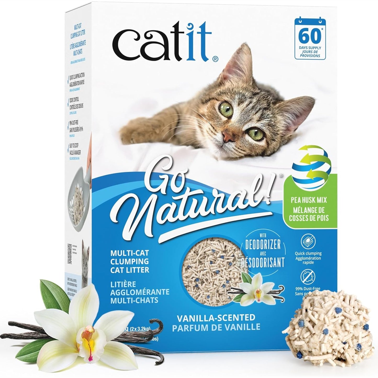 218618 - Përzierje për mbeturina macesh Catit Go Natural Clumping për shumë mace