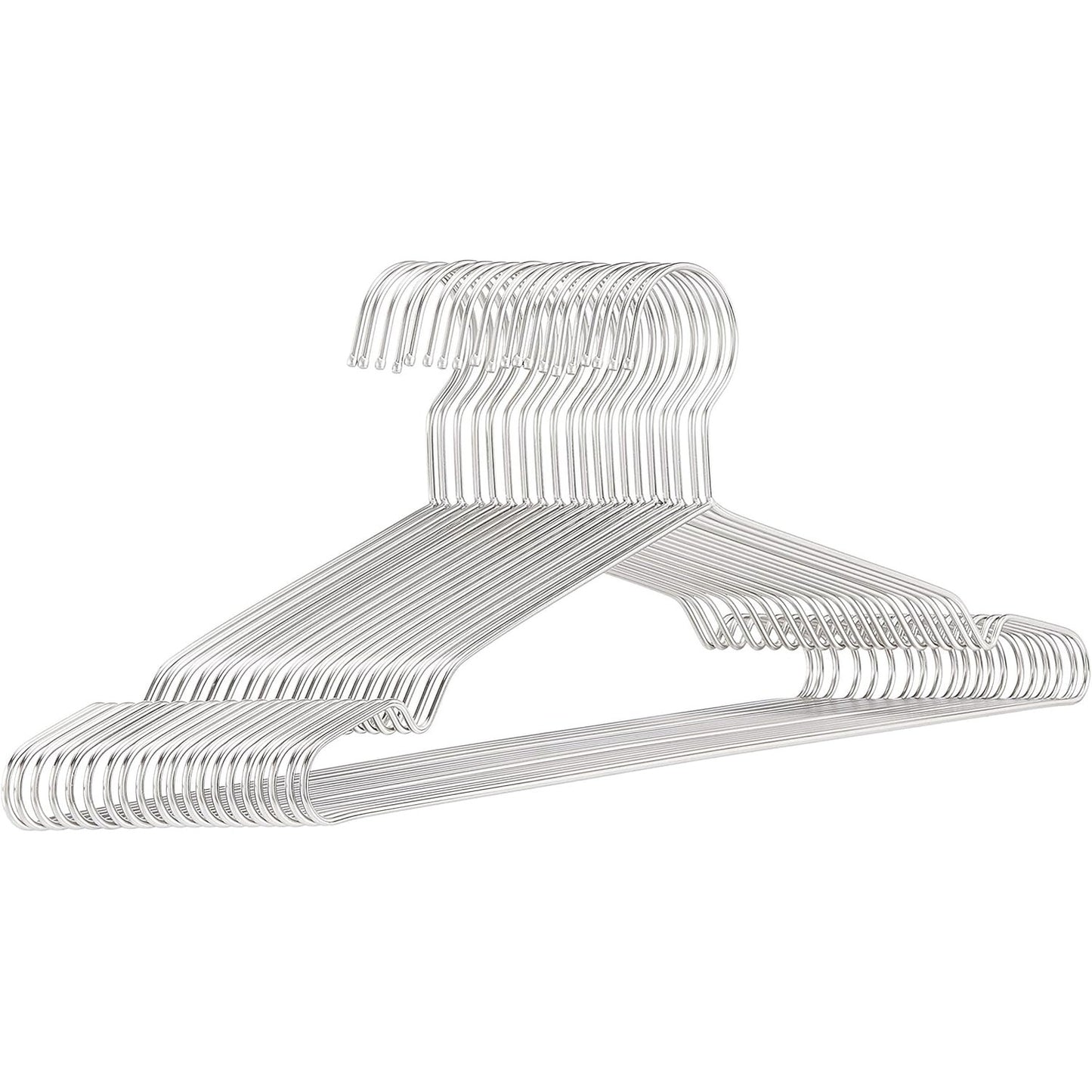 185767 - AMAZON BASICS Varese Rrobash prej Çeliku Inox, Pako me 20 Copë, Krom