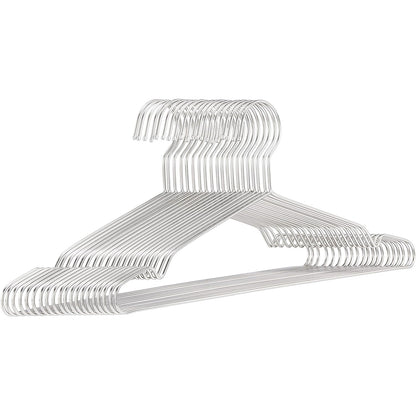 185767 - AMAZON BASICS Varese Rrobash prej Çeliku Inox, Pako me 20 Copë, Krom