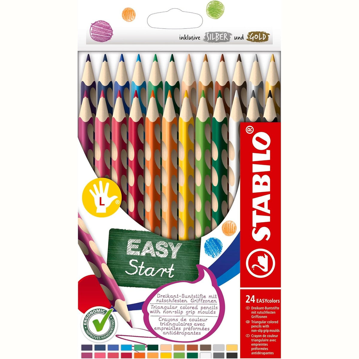 309948 - STABILO - Laps me ngjyra ergonomik për majtakët - EASYcolors