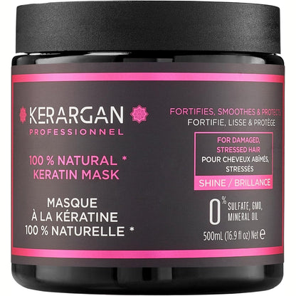 298167 - Kerargan Maskë flokësh me keratinë ultra riparuese për flokë të dëmtuar, 500 ml, pa sulfate, pa OMGJ, pa vajra minerale