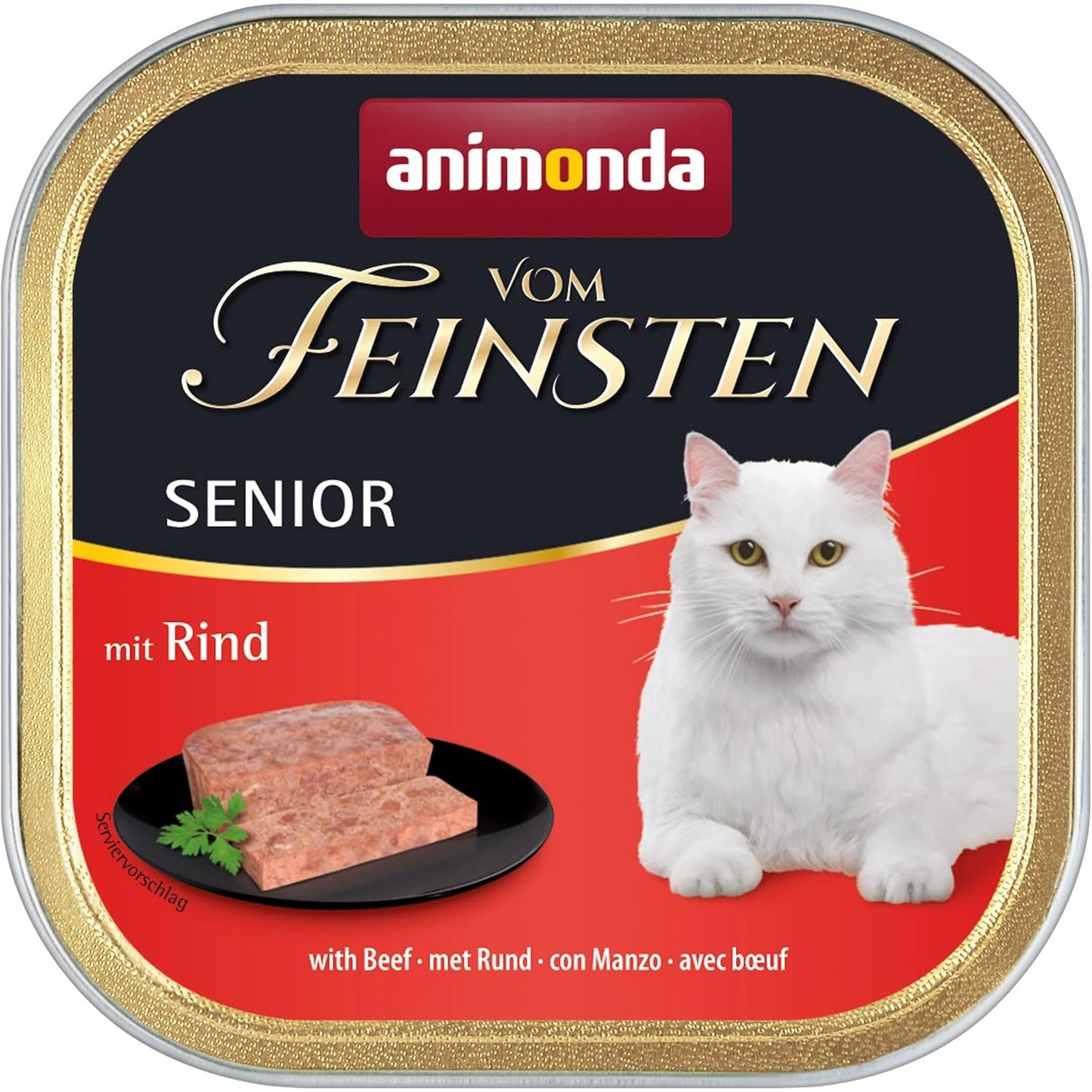 293249 - ANIMONDA Ushqim i lagësht për mace vom Feinsten Senior me mish viçi, 32 x 100g, pa drithëra, pa sheqer, për mace 7 vjeç e lart