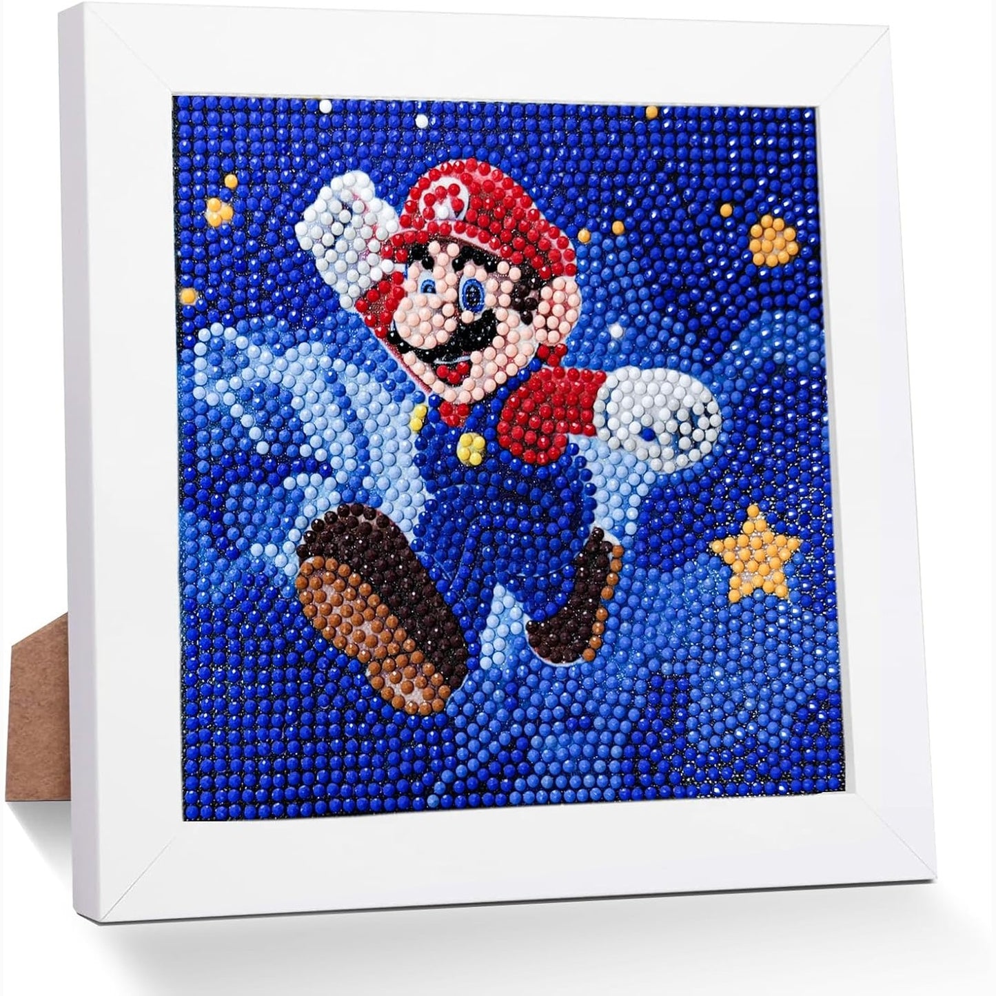 253962 - QDUODUO Pikturë Diamanti me Kornizë për Fëmijë 6 Vjeç e Sipër dhe të Rritur, Piktura Vizatimi me Diamant 5D, Kit 18x18cm për Punë të Vetë-Bërë