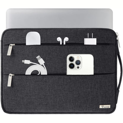 295335 - VOOVA Çantë për laptop 14 inç, mbulesë për MacBook Air Pro M1 M2 14.6 inç, për tablet, Dell, HP, iPad, e zezë