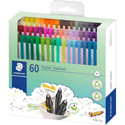 295735 - STAEDTLER Fineliner trefish, trekëndësh, gjerësi vije 0.3 mm, 60 ngjyra, prodhuar në Gjermani