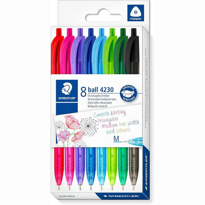 320721 - STAEDTLER 4230 MC8 Pako me 8 stilolapsa të tërheqshëm, ngjyra të ndryshme