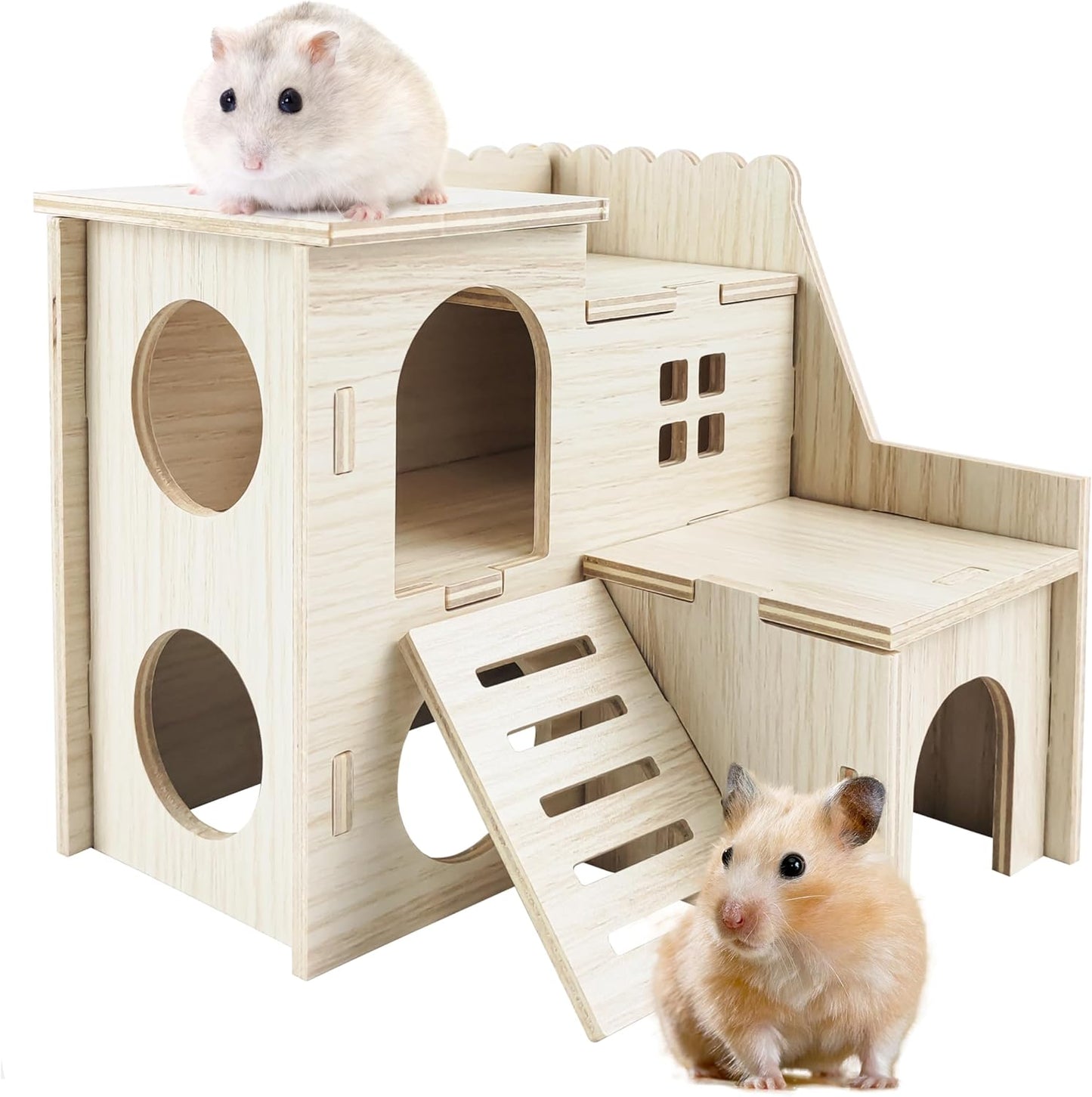 257629 - Shtëpia e HAMSTERIT - Highland Farms Select, kasolle dykatëshe me rrëshqitëse, kështjellë për derra guinea, aksesorë kafazi
