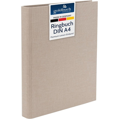 309026 - Goldbuch - Dosje me unaza 37211 A4, 32 x 27.5 x 4.5 cm, ngjyrë beige