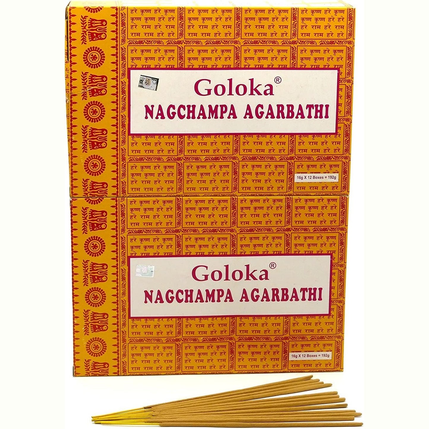 197245 - GOLOKA Temejan Stikët Nagchampa Agarbathi, 24 Kuti në Set