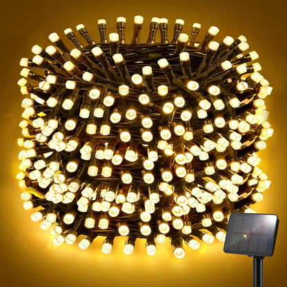 198132 - DITA DIELLORE FFZZKJ, 12M, 120LED, të Rezistueshme ndaj Ujit dhe Motit, IP65, 8 Mode, për Kopsht, Verandë, Pemë, Festa, të Bardhë të Ngrohtë