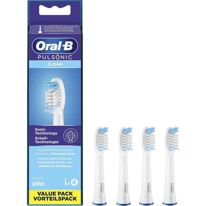 317462 - ORAL-B Koka Furçash Zëvendësuese Pulsonic Clean - Koka Furçash ORIGJINALE për Furçat e Dhëmbëve Oral-B Sonic - Pako me 4