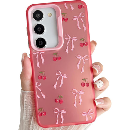 274572 - ZTOFERA Mbulesë rozë për Samsung Galaxy S23 5G (6.1"), Mbrojtëse prej silikoni të fortë për vajza dhe gra, Ngjyrë qershie