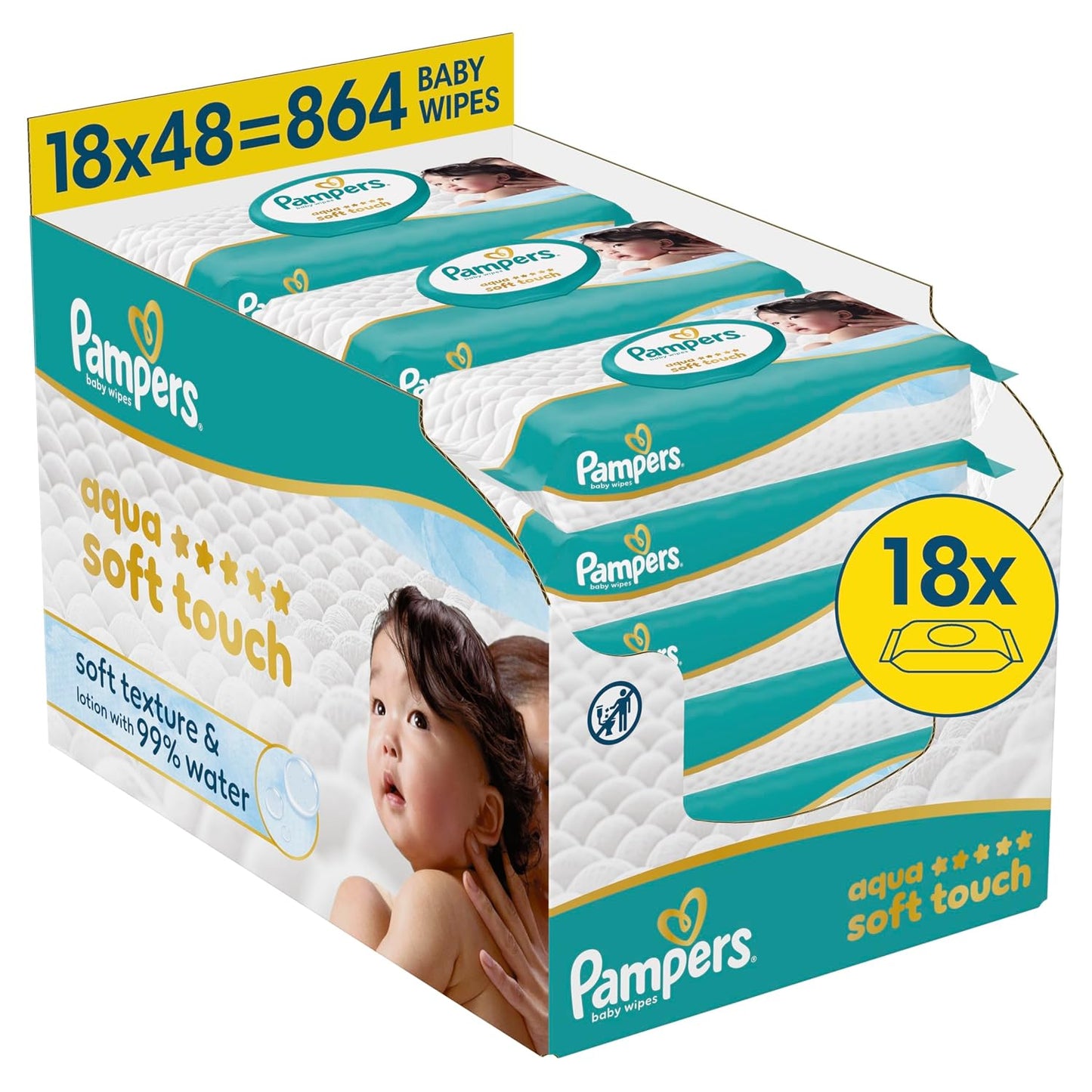321318 - Pampers Qese për Ftohje Aqua Soft touch 18x, 864 copë