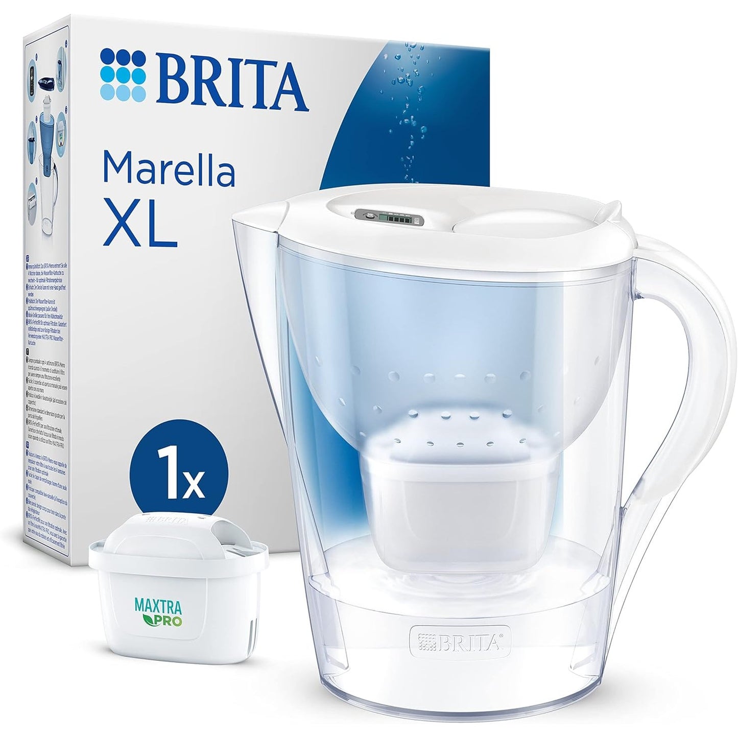 214307 - BRITA Enë filtri për ujë të bardhë Marella XL (3.5l) me 1x fishek MAXTRA PRO