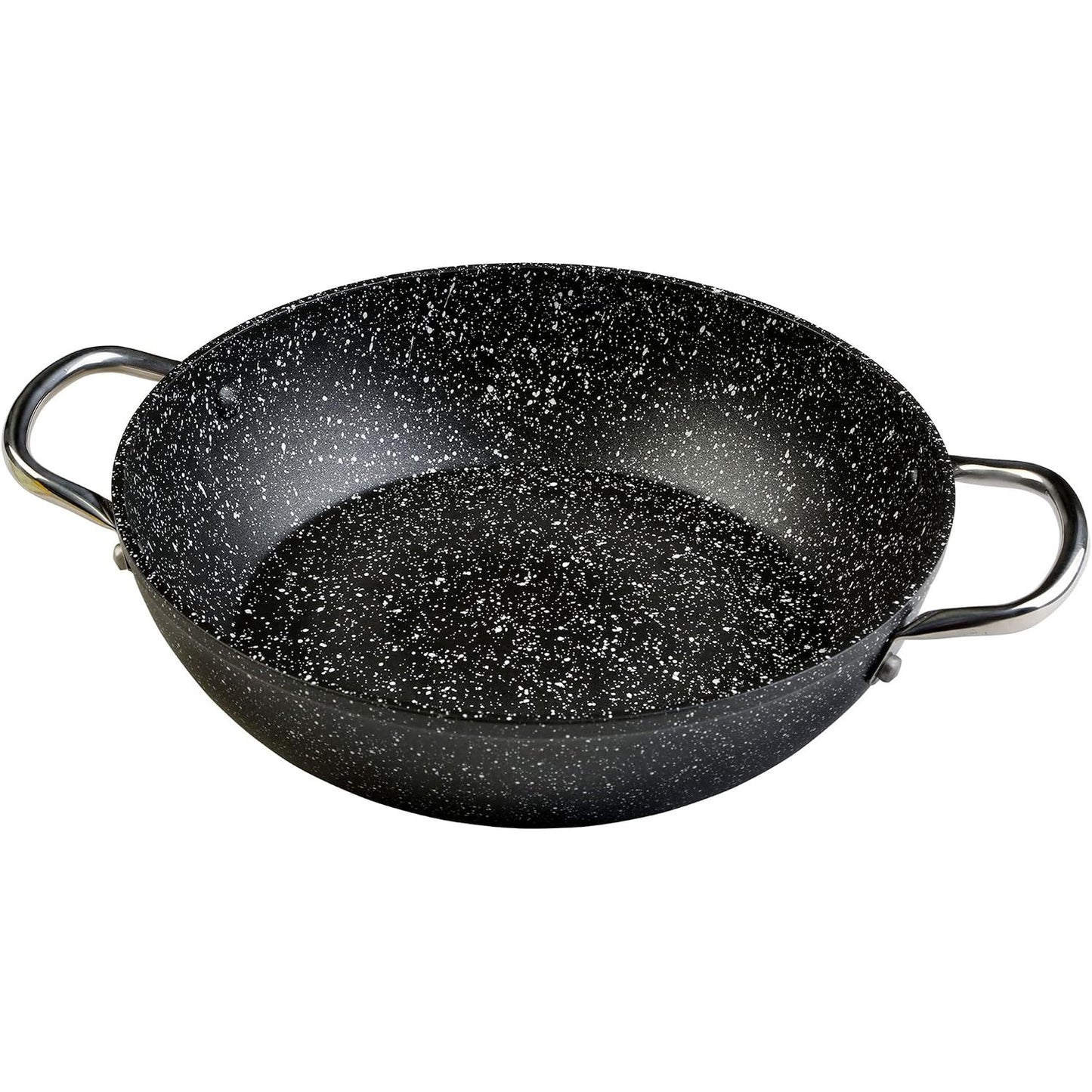 277442 - GATUAM! Tavë graniti e ulët, 32 cm, alumin i farkëtuar, 5.1 litra, shtresë guri jo-ngjitëse, doreza çeliku, e përshtatshme për të gjitha sobat