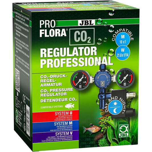 195048 - JBL Rregullator Profesional PROFLORA CO2, me 2 Matës Presioni dhe Valvulë Solenoid për Fikje Natën