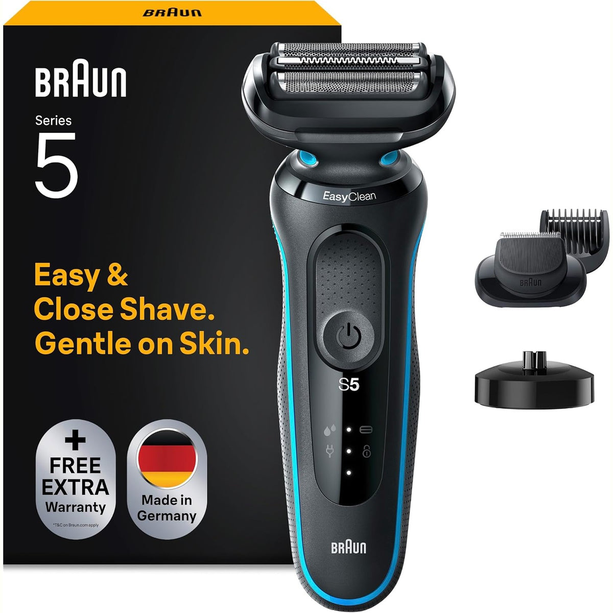 335779 - BRAUN Makinë prerëse mjekre për meshkuj Series 5, 100% rezistente ndaj ujit, 51-M4500cs