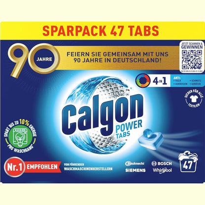 318520 - POWER TABS Calgon 4-në-1, zbutës gëlqereje për lavatriçe, 1 x 47 tableta