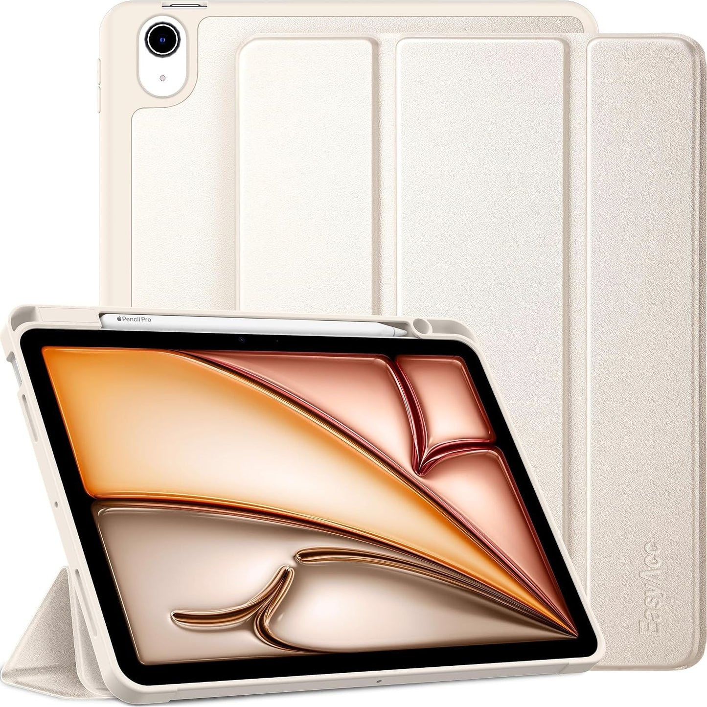 277096 - EASYACC Mbulesë për iPad Air 11 inç M4 2026 / M3 2025 / M2 2024 / Air 5th 2022 / Air 4th Gen 2020, Mbulesë Mbrojtëse Ultra e Hollë TPU, Dritë Ylli