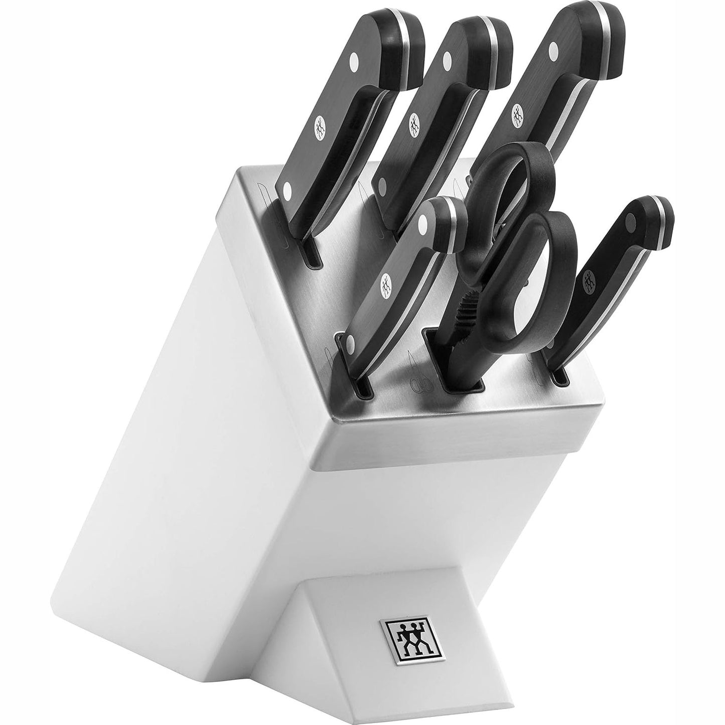 183029 - ZWILLING - Set prej 7 pjesë Bllok Thikash Vetëmprehëse Gourmet, Materiali: Çelik Inox, Ngjyra: e Bardhë, e prodhuar në Gjermani