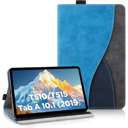 266939 - ASWANT Mbrojtëse e përputhshme me Samsung Galaxy Tab A 10.1 2019 SM-T510 T515 - ultra e hollë me funksion portofoli dhe mbështetëse (Blu)