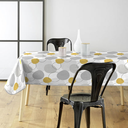 256403 - DOUCEUR D'INTÉRIEUR Mbulesë tavoline drejtkëndëshe (140 x 240 cm) Disko e verdhë, PVC e printuar