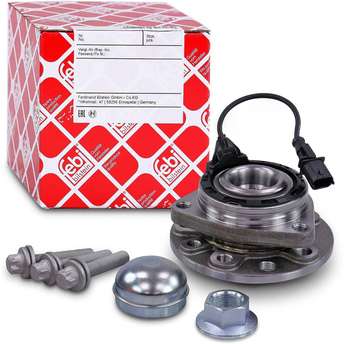 312624 - FEBI BILSTEIN KIT KUSHINETASH RROTASH 23377 me bosht rrote dhe sensor ABS, 1 copë