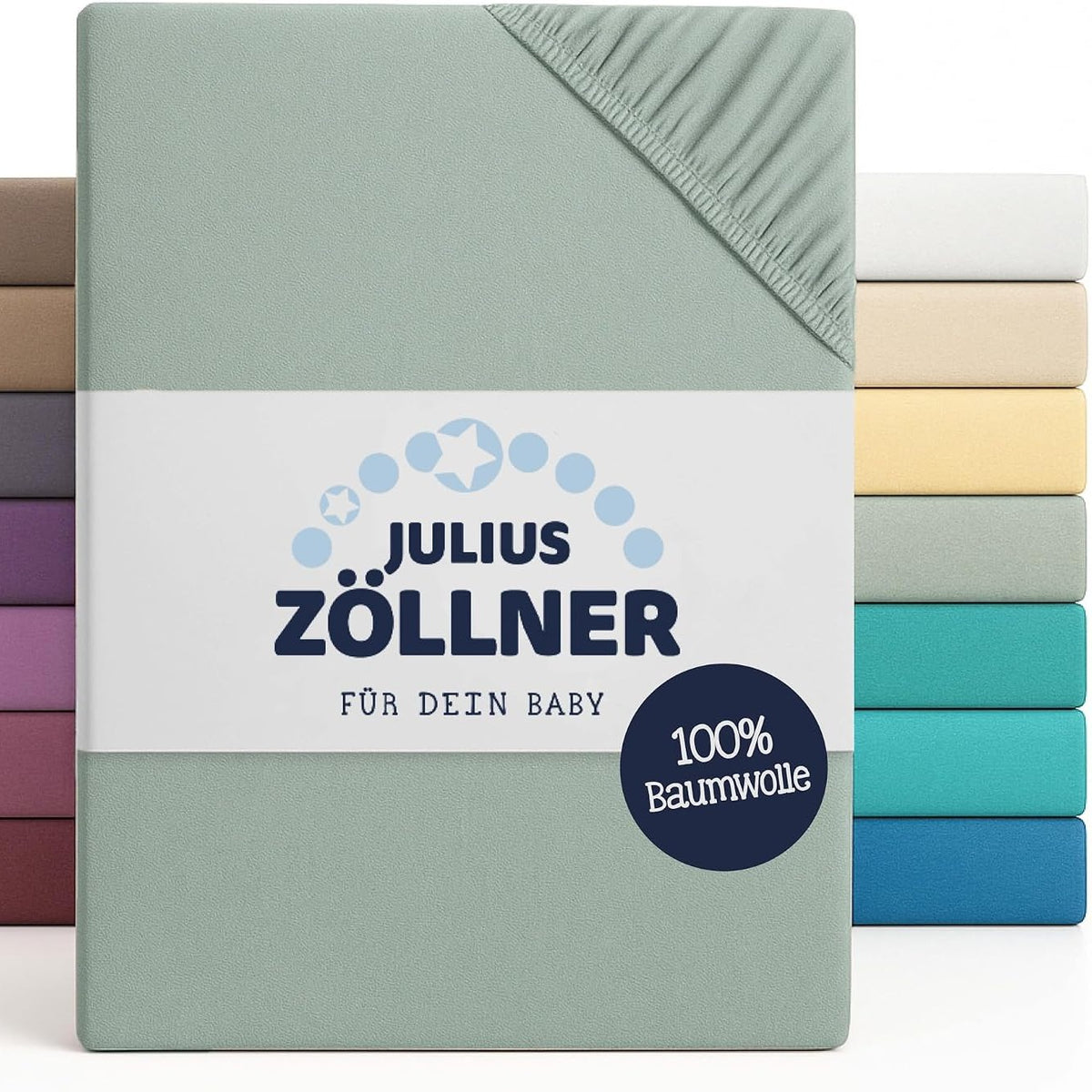 318550 - ÇARÇAF JULIUS ZÖLLNER - Jersey i Ngjitur për Krevatin e Foshnjave, 100% Pambuk Jersey, OEKO-TEX Standard 100, Madhësia: 60x120cm / 70x140cm, ngjyrë sherbelë