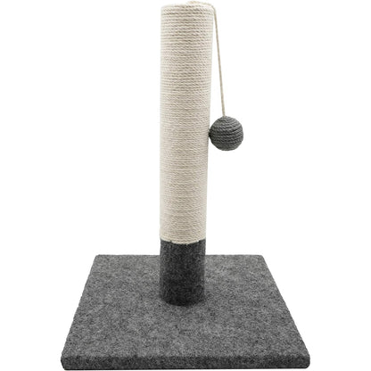 215402 - TYROL Shtyllë kruarjeje për macet 42 cm, e bërë nga jute dhe pëlhurë e qëndrueshme, bazë e qëndrueshme 30x30 cm.