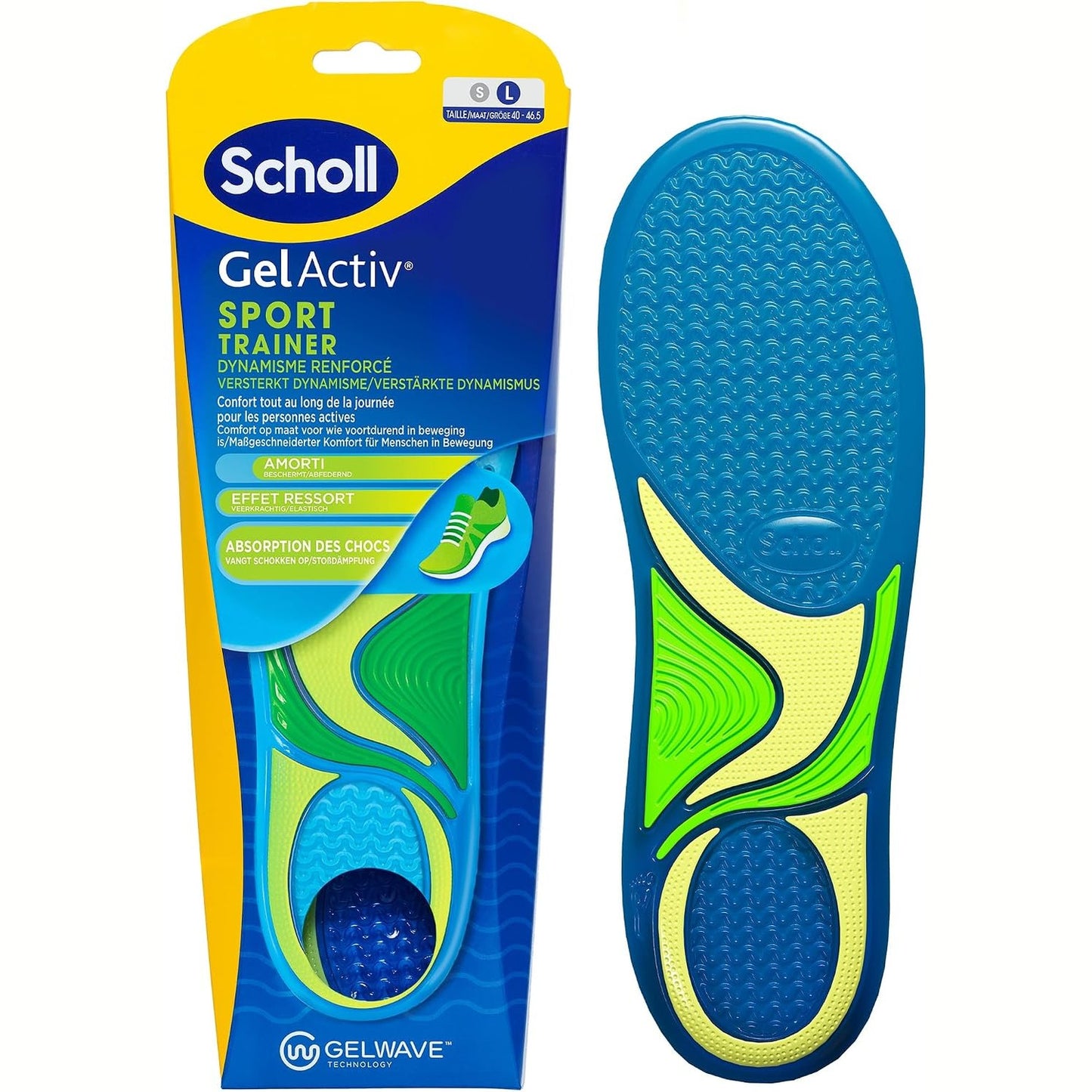 321524 - DR. SCHOLL Shollat e brendshme GelActiv Sport për meshkuj, Madhësitë 40 deri në 46.5, Material: GelWave, Absorbim super i goditjeve, Rehati optimale për aktivitete intensive