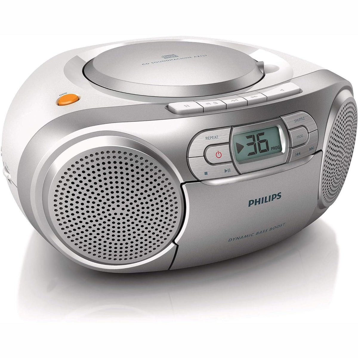 299250 - PHILIPS Boombox AZ127/12 Kasetofon Portativ me CD, Radio FM dhe Hyrje Audio