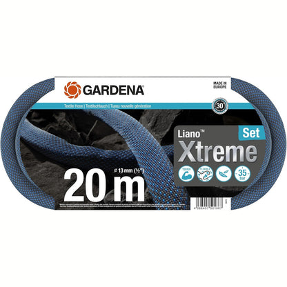 288531 - GARDENA Liano Xtreme 1/2 inç, Set 20 m, Tub kopshti i bërë nga pëlhurë tekstili, me tub të brendshëm PVC, rezistent ndaj motit (18470-20)