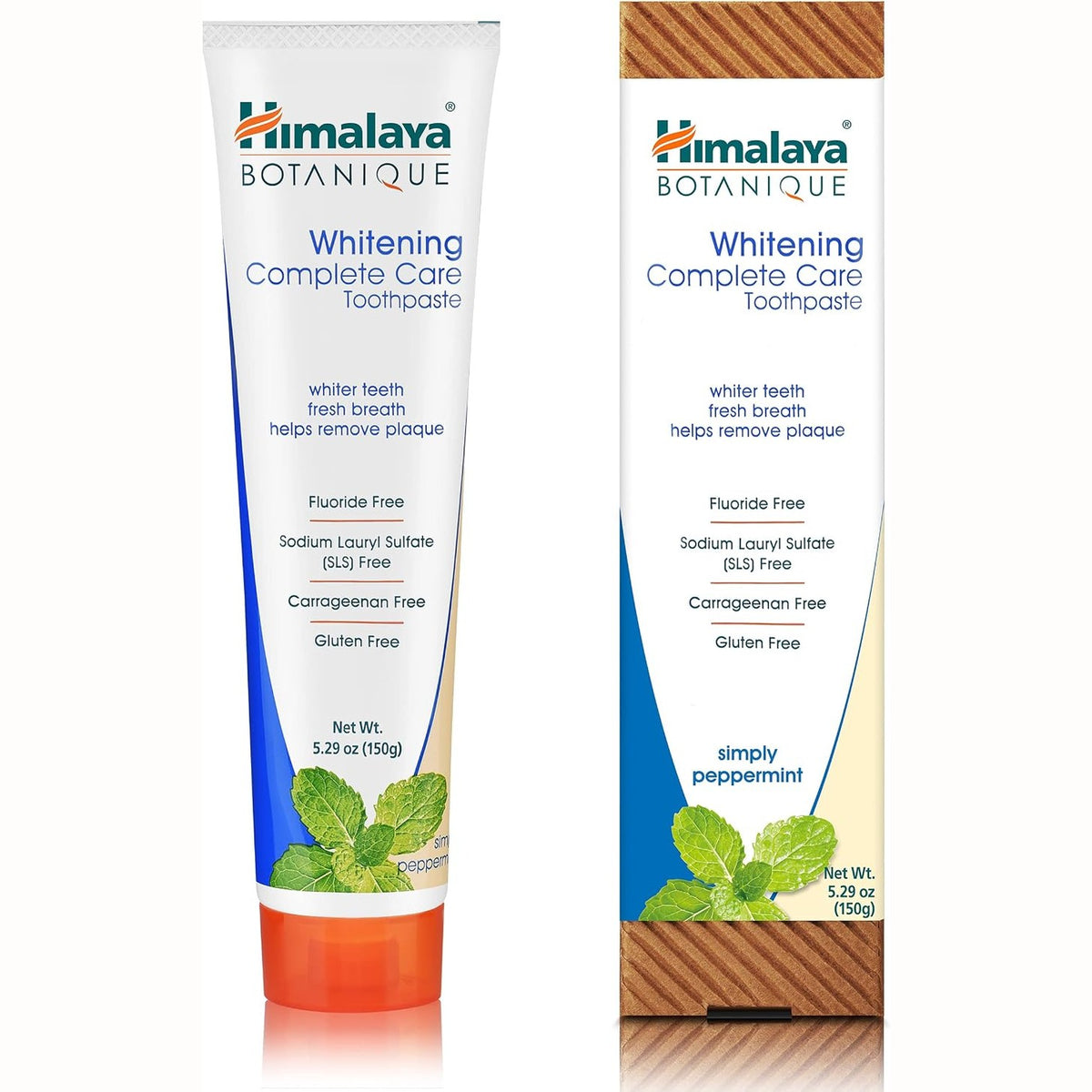 301039 - HIMALAYA – Pastë dhëmbësh zbardhuese botanike, 150g, natyrale me mente, pa fluor, SLS, gluten dhe karagenan.