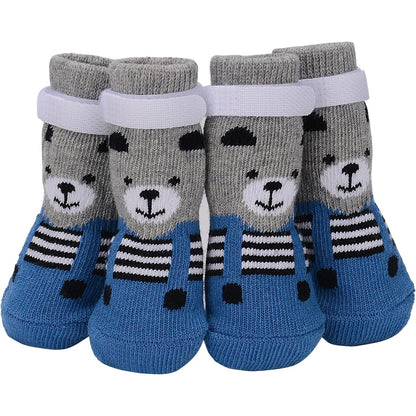 216518 - PETLOFT Çorape me 4 copë, 2XL, me rrip fiksimi të rregullueshëm për qen të vegjël dhe të mesëm, mace, këlyshë qenush, kafshë shtëpiake të moshuara