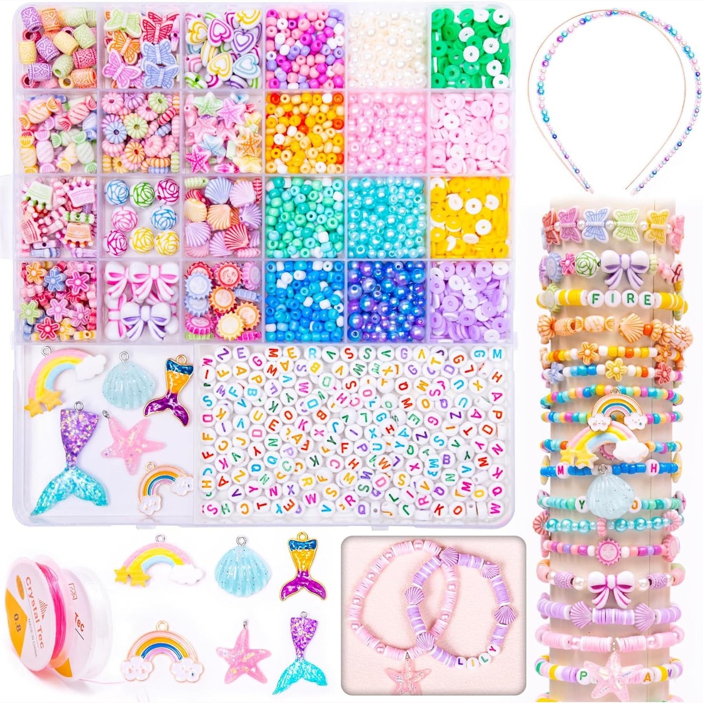 216567 - MiuCo Set Rruazash për Byzylykë DIY, Set Punimesh Artizanale për Fëmijë 6 Vjeç e Sipër