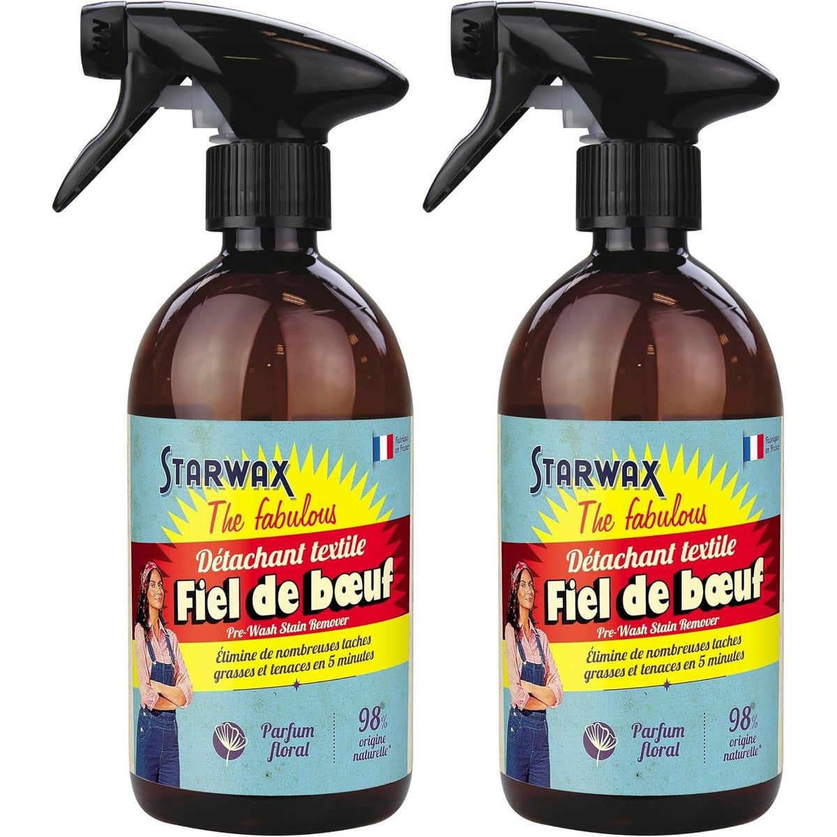 301347 - STARWAX - SPREJ PËR HEQJEN E NJOLLAVE TË TEKSTILIT OX GALL, 500 ML, 98% ORIGJINË NATYRALE