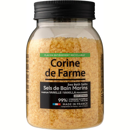 319125 - Corine de Farme Kripë Deti Anti-Stres me Vanilje - Relaksim dhe Mirëqenie - Përbërës Natyralë - Aromë Mahnitëse - Kujdes Qetësues për Trupin dhe Mendjen