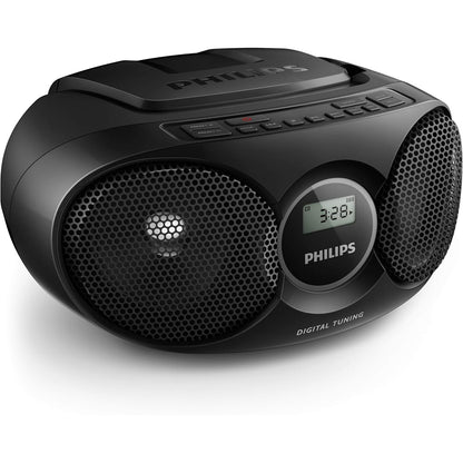 266280 - PHILIPS Audio AZ215B/12 Makinë Zëri me CD, FM Dixhital, Hyrje Audio, 3 Vat, E zezë