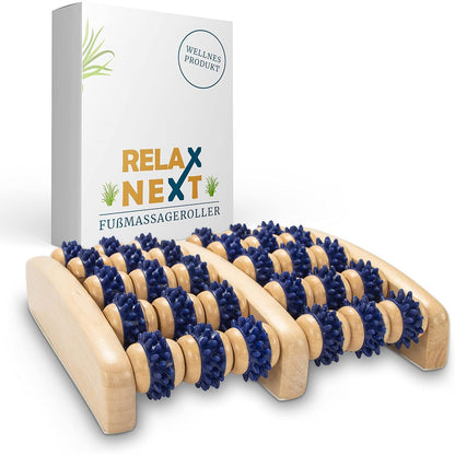 290049 - RELAX NEXT Rul masazhi për këmbët prej druri, 60 cm, masazhues për këmbët refleksologjike