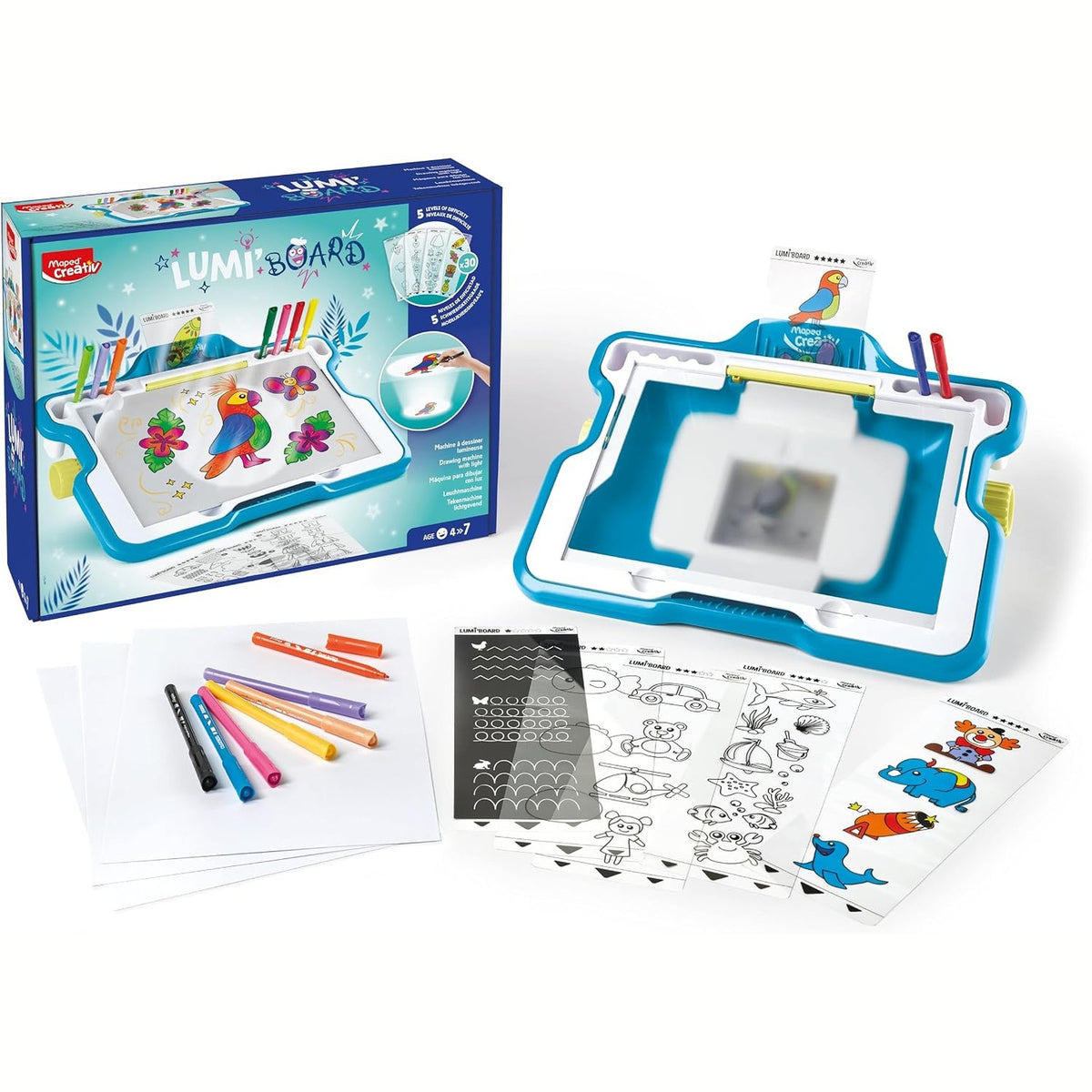 295913 - MAPED CREATIV Tabelë Lumi, Makinë Vizatimi me Ndriçim, Lodër Kreative për Fëmijë 4 Vjeç e Sipër