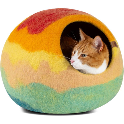 226423 - MEOWFIA Krevat për mace prej leshi Merino, ekologjik, i butë për gjumë, dizajn elegant