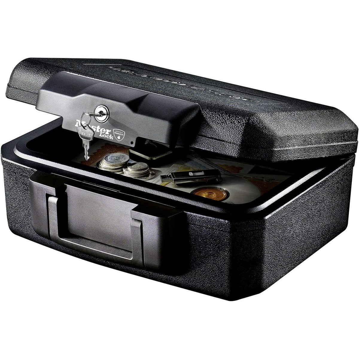 313105 - MASTER LOCK Kasafortë kundër zjarrit dhe ujit me çelës, mbrojtje e trefishtë - Fluturim, Zjarr dhe Përmbytje, 5L, 15.5 x 36.2 x 28.4 cm