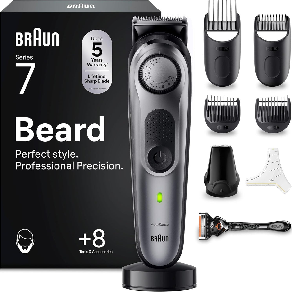 297933 - BRAUN Makinë prerëse për mjekër BT7420, gri