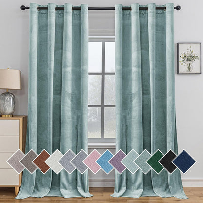 235833 - YSTYLE Perde të Zeza prej Kadifeje, Set prej 2 copësh, 140x160cm, termoizoluese, papërshkueshme nga zëri