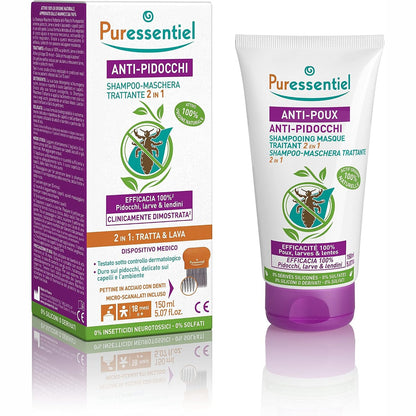 317834 - PURESSENTIEL Shampo dhe Maskë Trajtimi Anti-Morra 2-në-1 - 150 ml
