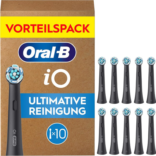 292331 - ORAL-B Koka Furçash Zëvendësuese iO Ultimate Clean, ORIGJINALE për Furçat Elektrike të Dhëmbëve Oral-B iO, për Pastrim të Thellë të Avancuar, Të Zeza, 9 copë