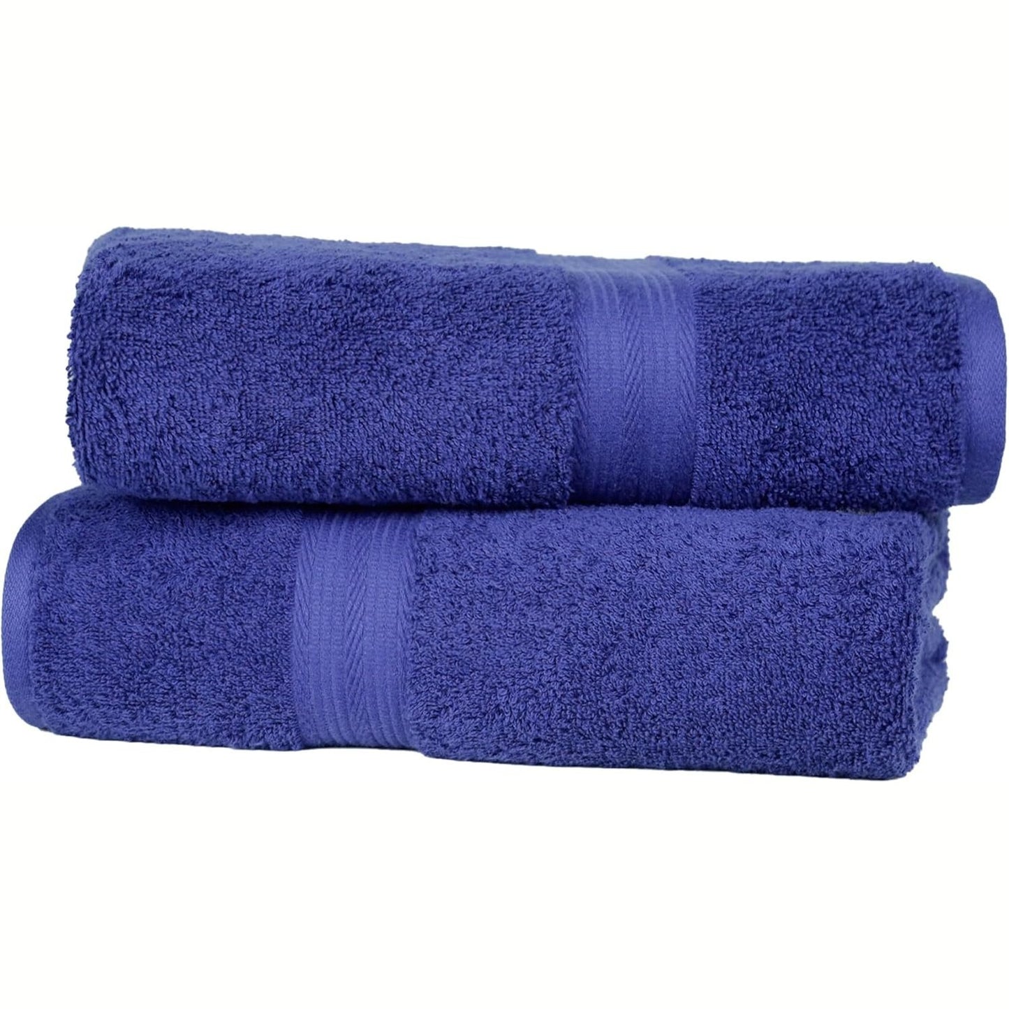 246623 - AMAZON BASICS Peshqir i madh banjoje, 100% pambuk, rezistent ndaj zbehjes, ultra i butë dhe thithës, 70 x 140 cm, blu mbretërore, pako me 2 copë
