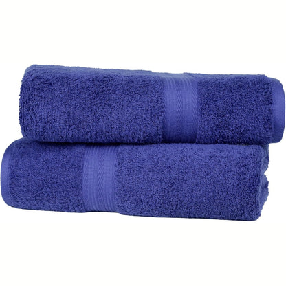 246623 - AMAZON BASICS Peshqir i madh banjoje, 100% pambuk, rezistent ndaj zbehjes, ultra i butë dhe thithës, 70 x 140 cm, blu mbretërore, pako me 2 copë