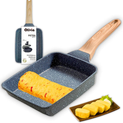 252255 - IPEA Tigan Jo-Ngjitës për Tamagoyaki/Omëletë, 21 cm, për Soba me Induksion dhe Gaz, Dorezë Super Komfort