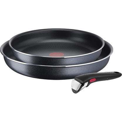 221153 - TEFAL Set tiganësh Ingenio XL Force me 3 pjesë, dorezë të lëvizshme, 24/28 cm, tiganë me shtresë jo-ngjitëse Titanium 2X, L15891